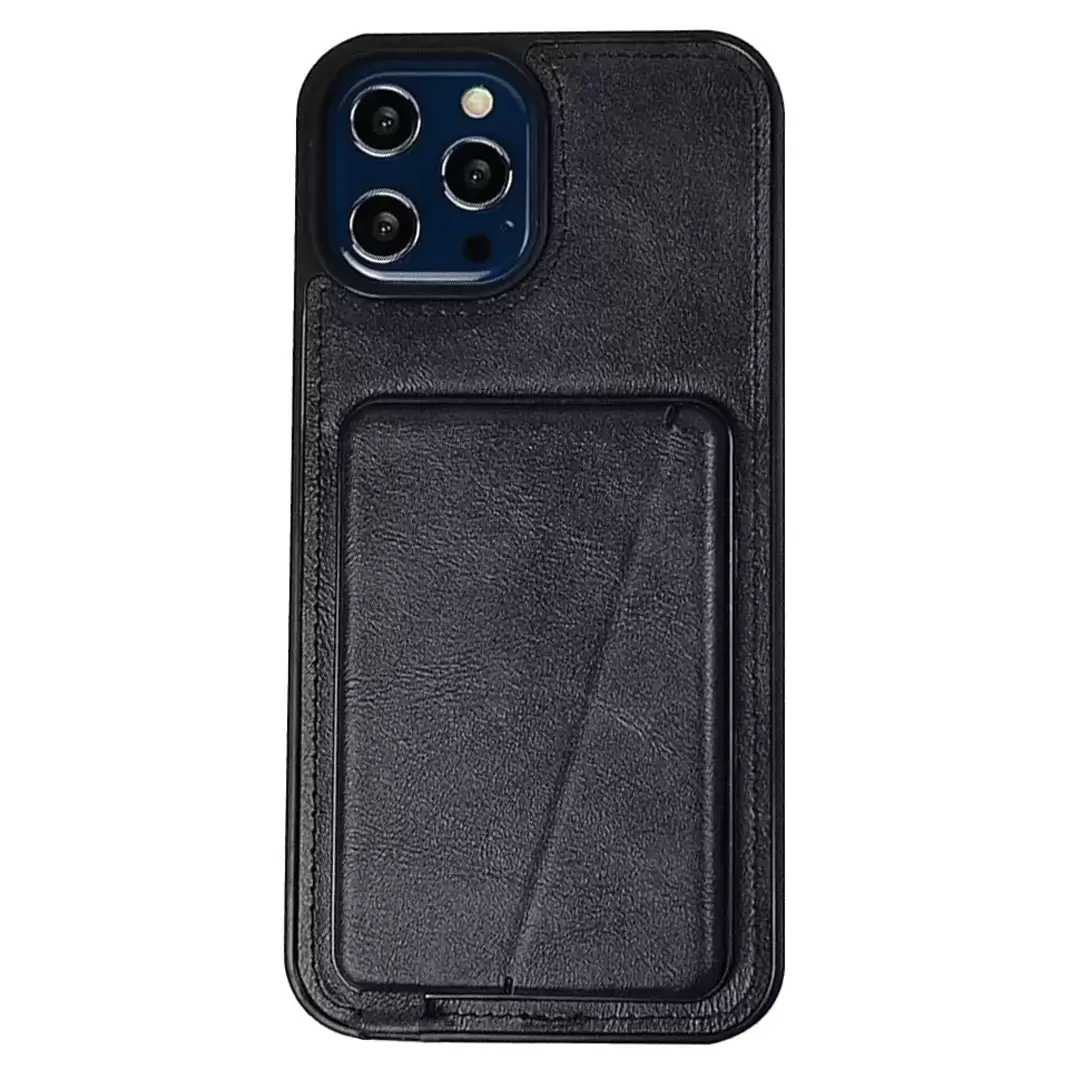 iPhone 16 Pro Max Modern Hidden Card Holder Case Black